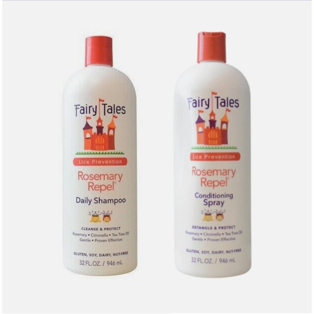 Fairy Tales Rosemary Repel Shampoo & Conditioning Leave-in Spray 32 oz Duo